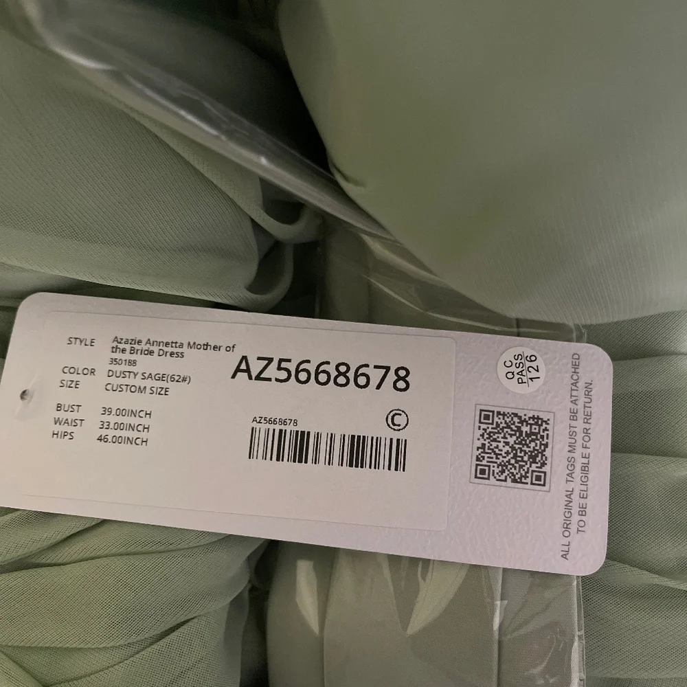 NWT Azazie Dress - Brand new, NEVER WORN Mother of the Bride dress w/garment bag - Picture 3 of 8
